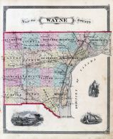 Wayne County Map, Wayne County 1876 with Detroit